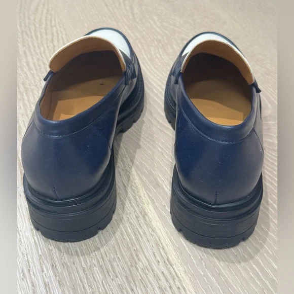 Sezane Albane Loafers Multi Denim Blue - Size 9 - Picture 7 of 7